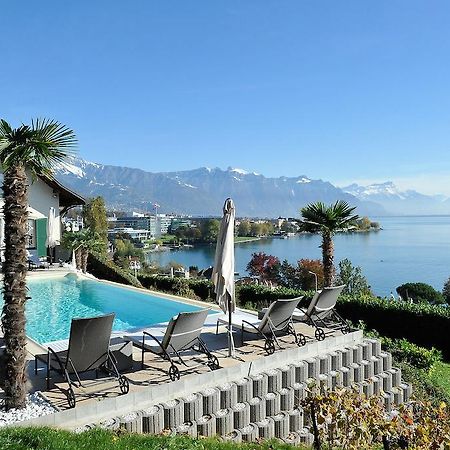 Corseaux Beach Rooms-Riviera Beach Apartments Vevey Exterior foto