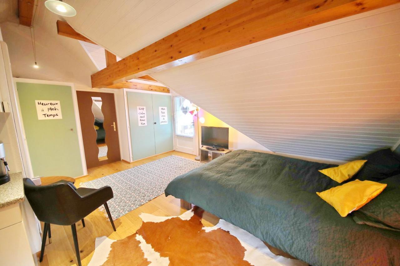 Corseaux Beach Rooms-Riviera Beach Apartments Vevey Exterior foto