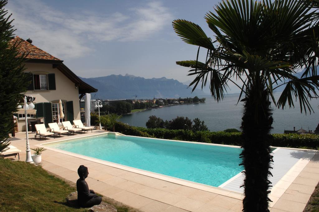 Corseaux Beach Rooms-Riviera Beach Apartments Vevey Exterior foto