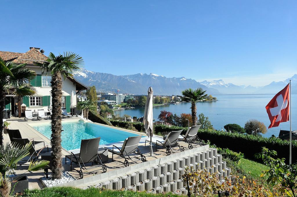 Corseaux Beach Rooms-Riviera Beach Apartments Vevey Exterior foto
